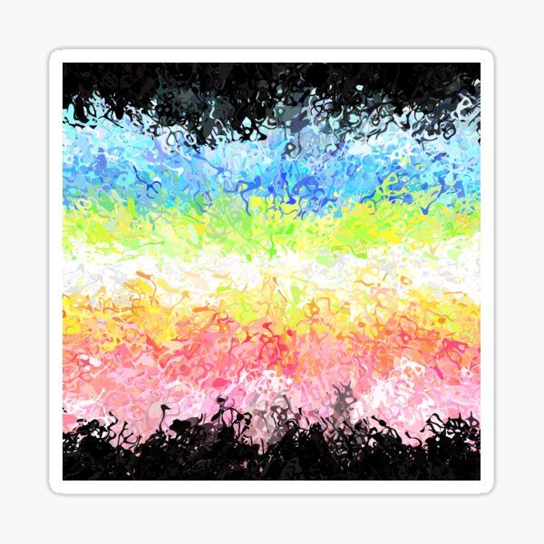 Item preview, Funky Psychedelic Eclectic Quirky Abstract Queer Pride Flag designed and sold by Chaos Queery.