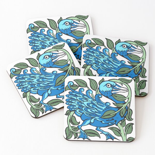 Item preview, Exotic Blue Duck William de Morgan designed and sold by Pixelchicken.