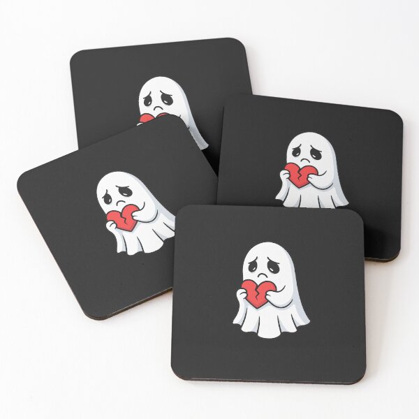 Item preview, Sad Ghost with Broken Heart – Cute & Emotional Spooky Design designed and sold by ColorSplash123.