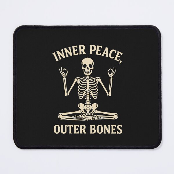 Item preview, Yoga Skeleton – “Inner Peace, Outer Bones” | Funny Zen Goth Design designed and sold by ColorSplash123.