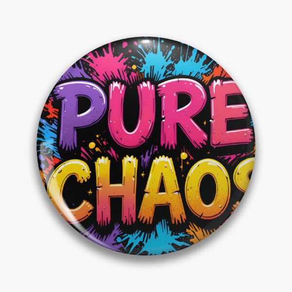 Item preview, PURE CHAOS - Bold 3D Typography with Explosive Color Splatters designed and sold by BrushRushX.