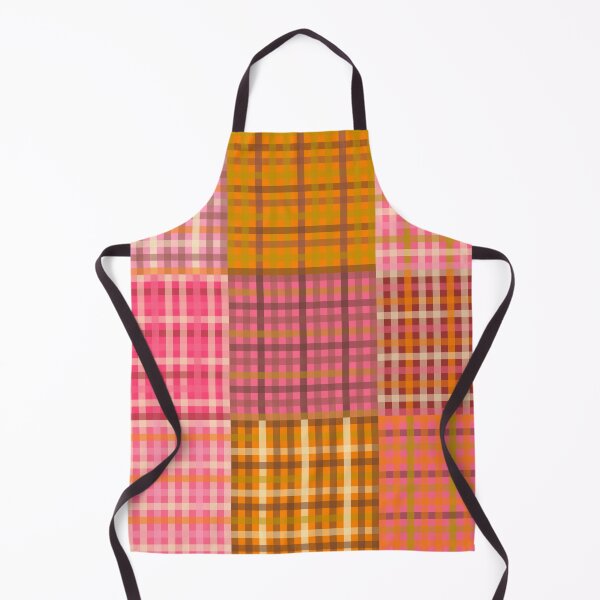 Item preview, Gingham Patchwork Retro Plaid Check Pattern Pink Orange Moss designed and sold by kierkegaard.