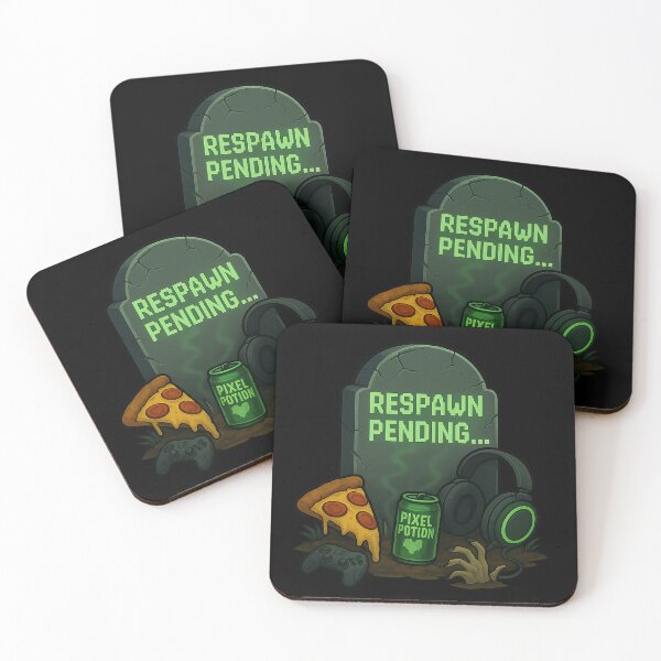 Item preview, Respawn Pending – Gamer Grave designed and sold by LevelUpLab.