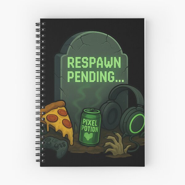 Item preview, Respawn Pending – Gamer Grave designed and sold by LevelUpLab.