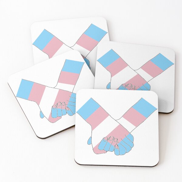 Item preview, Pride Holding Hands - Transgender Flag designed and sold by PaperPainter.