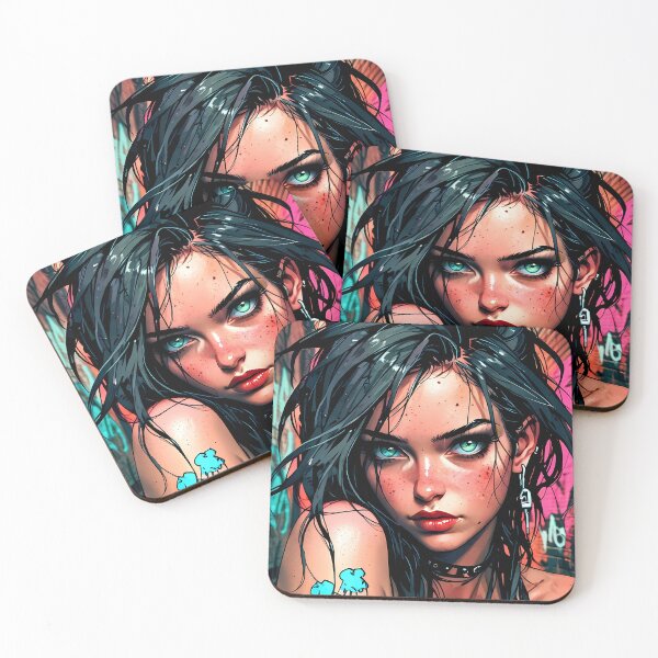 Item preview, Street Art Hottie With Bold Rebel Eyes designed and sold by BorgSpareParts.