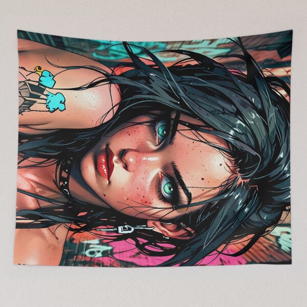 Item preview, Street Art Hottie With Bold Rebel Eyes designed and sold by BorgSpareParts.
