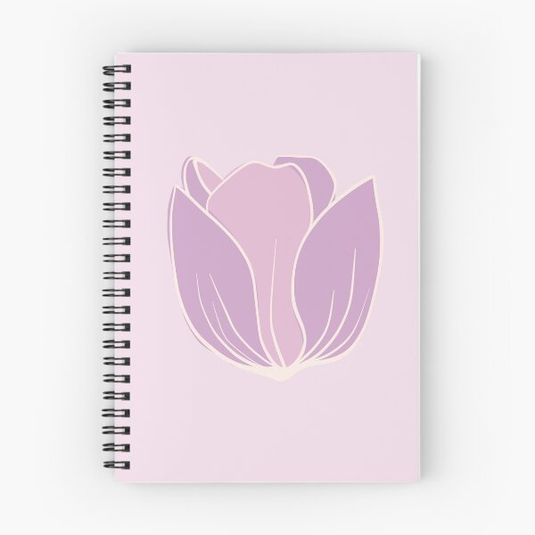 Artikelvorschau, Kopie der Mauve Mystique Tulip Bloom | Dusty Rose Botanical Elegance Doodle mit weißer Lineart entworfen und verkauft von Olitvia.