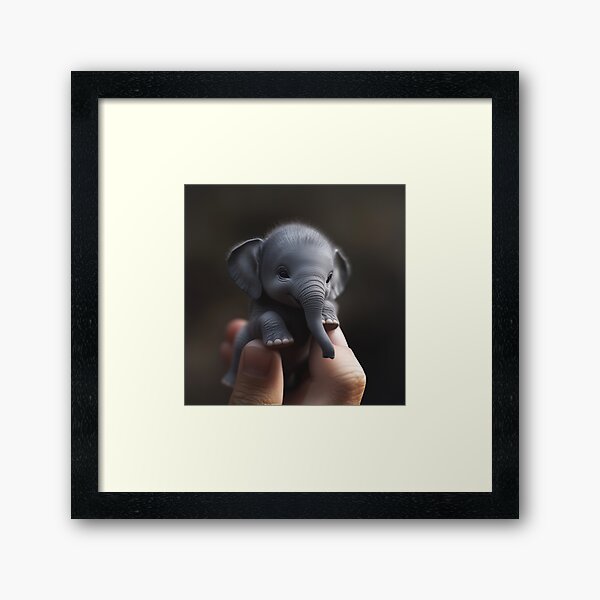 Vista previa del artículo con la obra «Mini elefante, animal para pulgar, animal para dedo», diseñado y vendido por ARTelierDigital.