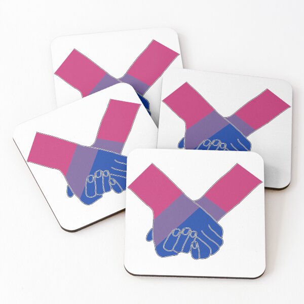 Item preview, Pride Holding Hands - Bisexual Flag designed and sold by PaperPainter.