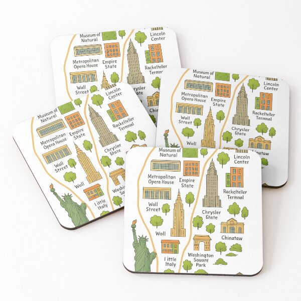 Item preview, NYC Manhattan Map designed and sold by LevelUpLab.