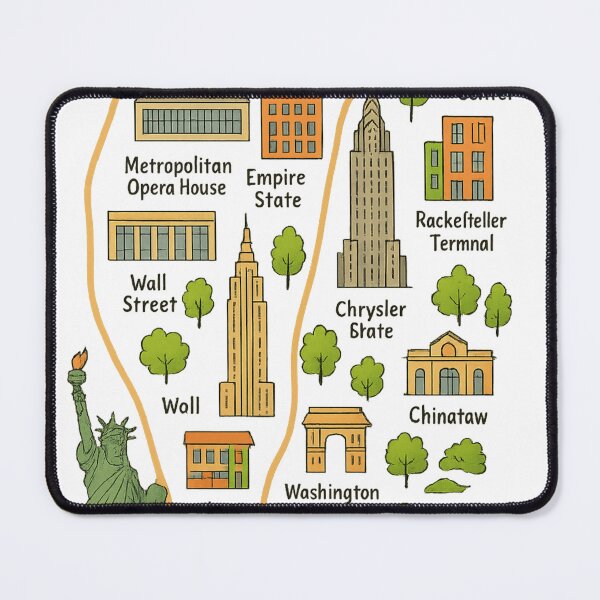 Item preview, NYC Manhattan Map designed and sold by LevelUpLab.