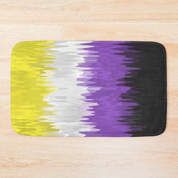 Item preview, Squiggly Wavy Abstract Nonbinary Pride Flag designed and sold by Chaos Queery.