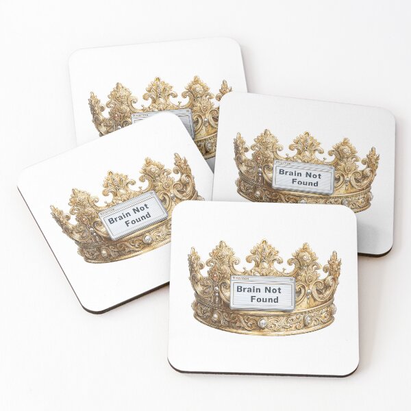 Item preview, Creative crown design featuring a playful statement about missing thoughts in a whimsical style designed and sold by Ms. Iryna.