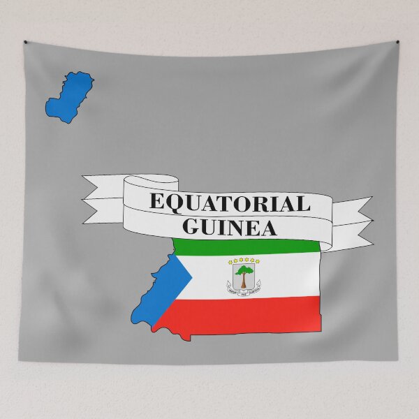 Item preview, Flag map of Equatorial Guinea designed and sold by visual adventures.