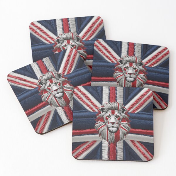 Item preview, Embroidered British Lion Patch  Patriotic Red White and Blue Design designed and sold by ArtDesignTp.