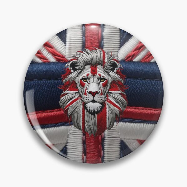 Item preview, Embroidered British Lion Patch  Patriotic Red White and Blue Design designed and sold by ArtDesignTp.