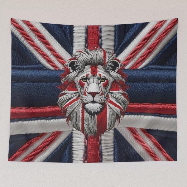 Item preview, Embroidered British Lion Patch  Patriotic Red White and Blue Design designed and sold by ArtDesignTp.