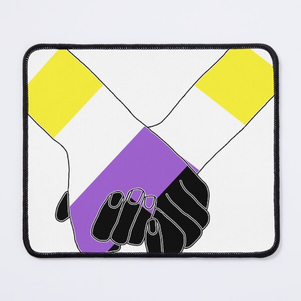 Item preview, Pride Holding Hands - Non Binary Flag designed and sold by PaperPainter.