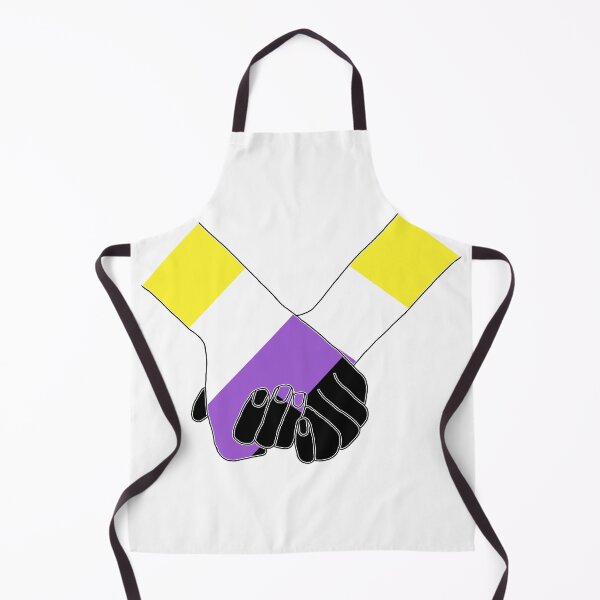 Item preview, Pride Holding Hands - Non Binary Flag designed and sold by PaperPainter.