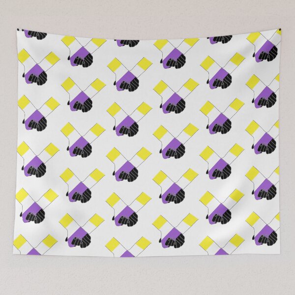 Item preview, Pride Holding Hands - Non Binary Flag designed and sold by PaperPainter.