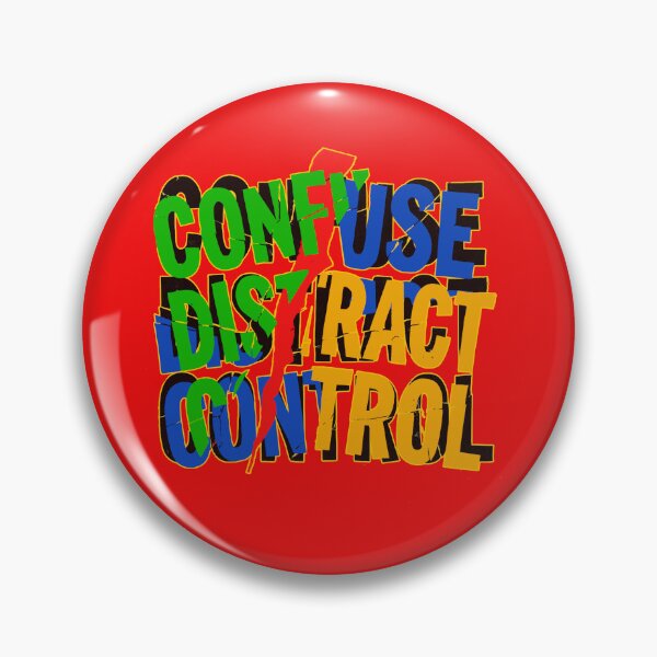 Item preview, Confuse Distract Control – Loud Political Collage designed and sold by Pacific Art.