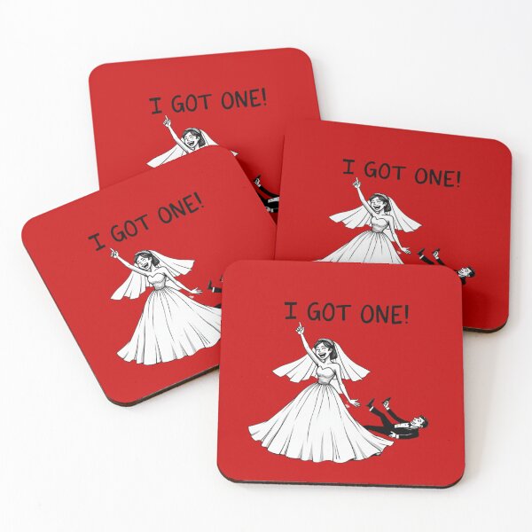 Item preview, Funny Bride Cartoon – "I Got One!" Wedding Humor Design designed and sold by Lustforvintage.