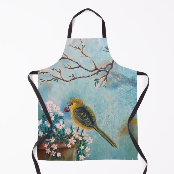 Item preview, Spring Melody – Colorful Bird & Flowers Oil Painting designed and sold by Sally’s art corner .