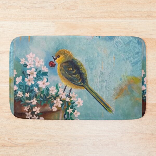 Item preview, Spring Melody – Colorful Bird & Flowers Oil Painting designed and sold by Sally’s art corner .
