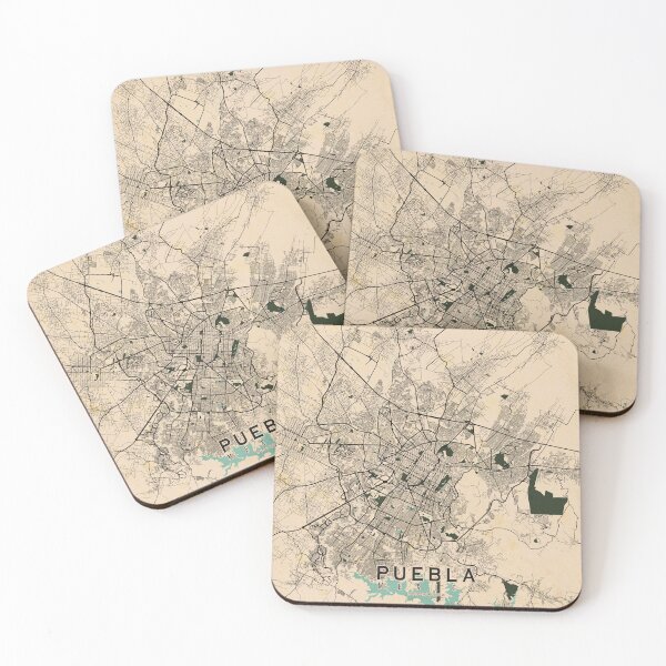 Item preview, Puebla City Map of Mexico - Vintage designed and sold by deMAP.