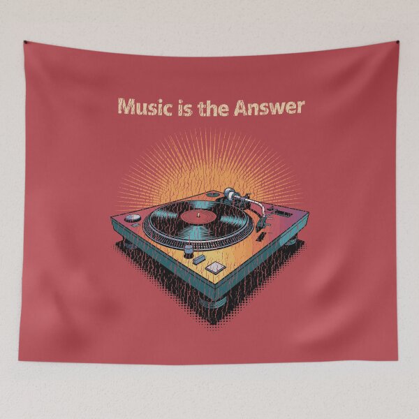 Item preview, Vintage Music Is The Answer – DJ Turntable Pop Art for Vinyl Lovers designed and sold by paulo silveira.