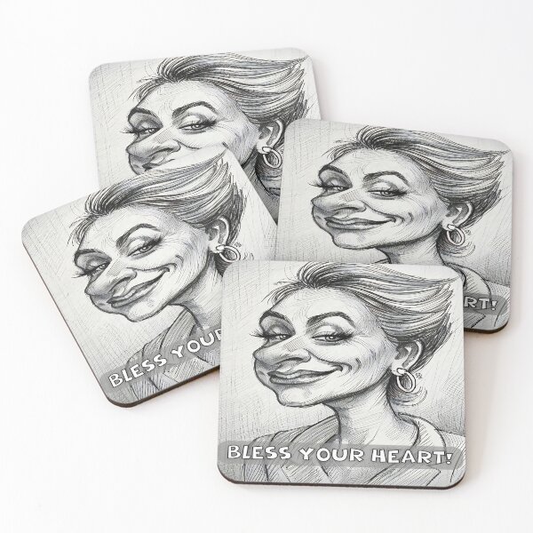 Item preview, Bless Your Heart Funny Snarky Caricature Drawing designed and sold by gleefulme.