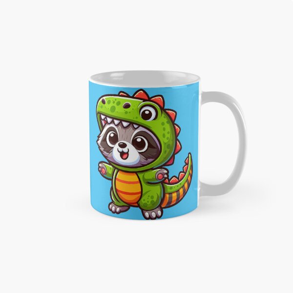 Item preview, Baby Raccoon Wearing a Dinosaur Costume designed and sold by Ghost on Toast.