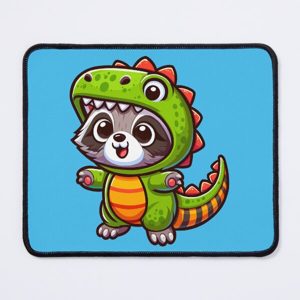 Item preview, Baby Raccoon Wearing a Dinosaur Costume designed and sold by Ghost on Toast.