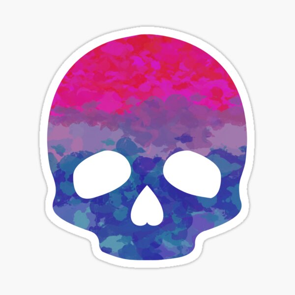 Item preview, Pride Skull Bi designed and sold by fullmetalfairies.