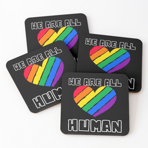 Item preview, We are all human – equality & pride unity statement designed and sold by CleanDecor.