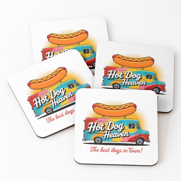 Item preview, Hot Dog Heaven Retro Food Truck Shirt Funny designed and sold by Amanda's Factory.