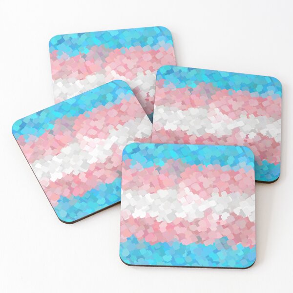 Item preview, Trippy Geometric Abstract Transgender Pride Flag designed and sold by Chaos Queery.