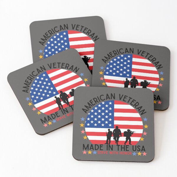 Item preview, Patriotic Product for Independence Day USA-AMERICAN VETERAN MADE IN THE USA designed and sold by Gadget80.