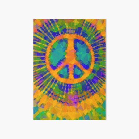 Item preview, Orange Blue Green Tie Dye Peace Sign designed and sold by Vicky Brago-Mitchell®.