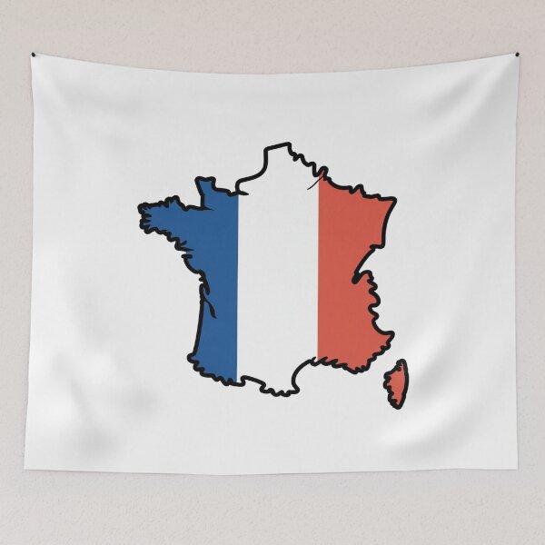 Item preview, France Flag Map designed and sold by Paper Drip.