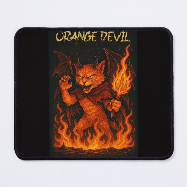 Item preview, Orange Devil Cat designed and sold by FlagshipGoods.