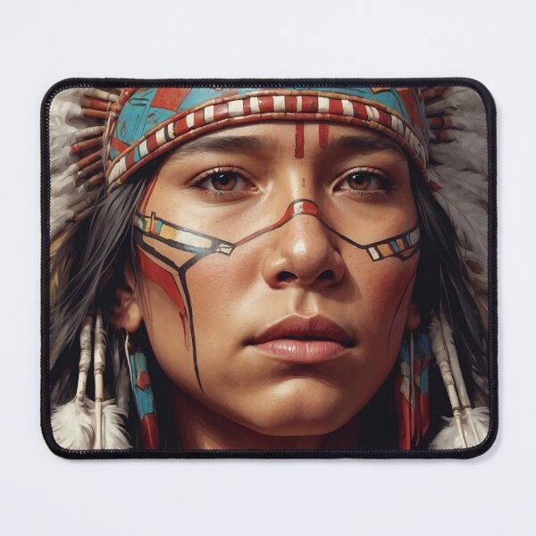 Item preview, Portrait of a Native American Woman – Ethnic designed and sold by Danh Style.