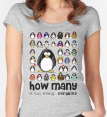 How Many Penguins is Too Many Penguins? Women's Fitted Scoop T-Shirt