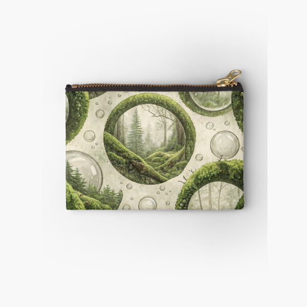 Item preview, Surreal Forest Scene with Moss Covered Portals and Floating Bubbles designed and sold by Creative88Art.