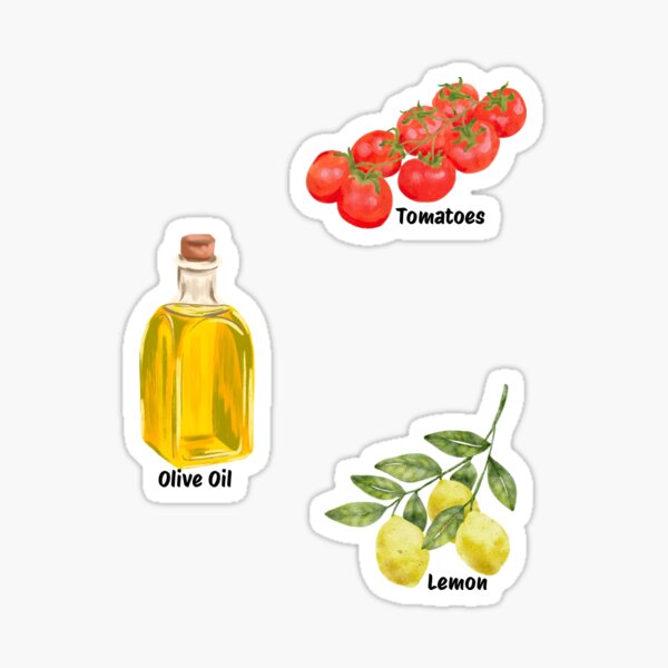 Item preview, Italienische Gewürzmischung, Zitrone, Olivenöl, Tomaten. designed and sold by Shiningsticker8.