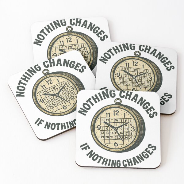 Item preview, Nothing Changes If Nothing Changes | Time & Transformation Design - Perfect for Motivated Dreamers & Achievers designed and sold by MafiaCreation.