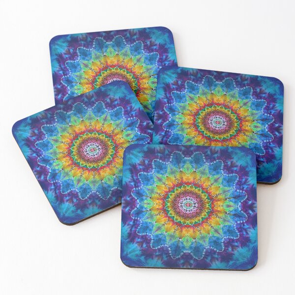 Item preview, Rainbow Tie Dye Mandala Sunflower designed and sold by AuroraXGreen.
