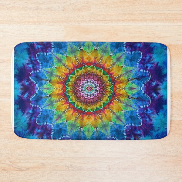 Item preview, Rainbow Tie Dye Mandala Sunflower designed and sold by AuroraXGreen.