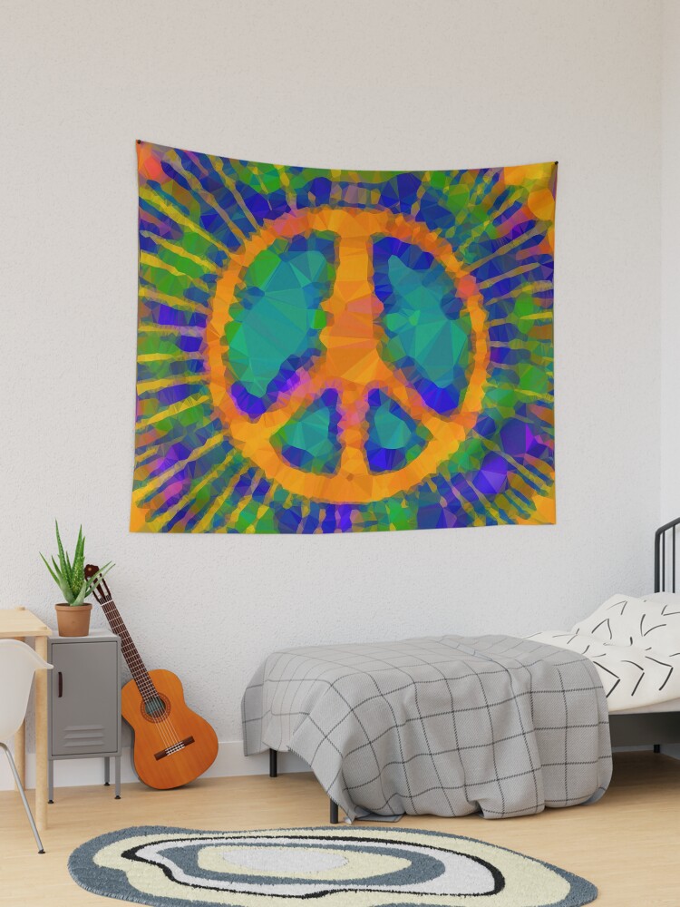 Tie dye best sale peace sign tapestry